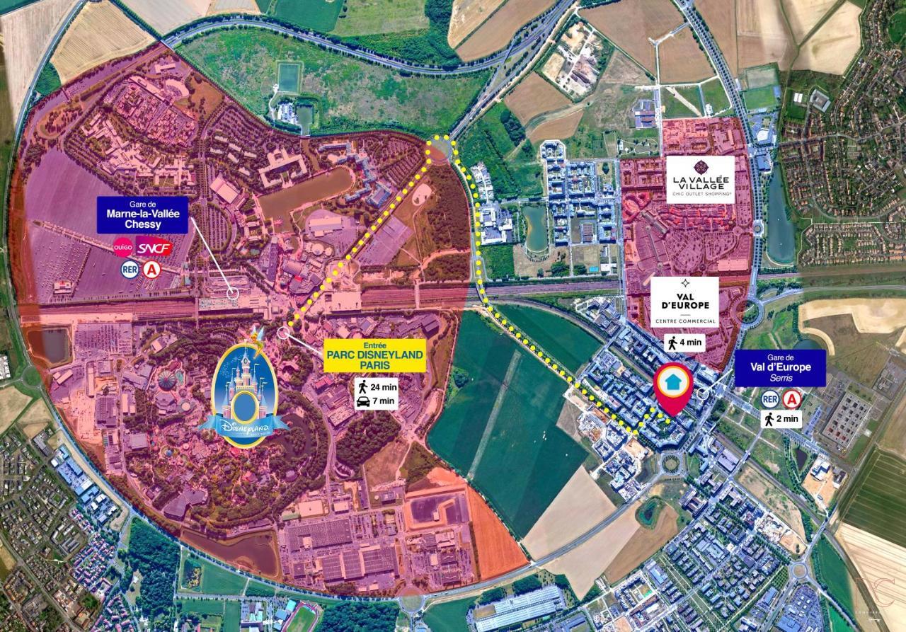 Disneyland-Paris 7 Pers, Netflix, Wifi, 2 Parking Chessy  Exteriör bild